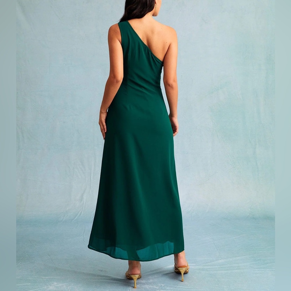 Rihoas Green One Shoulder Sleeveless Maxi Dress - Picture 5 of 6